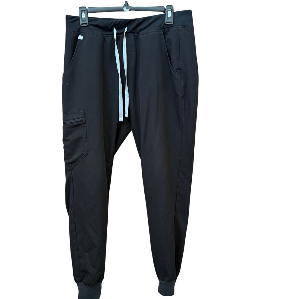 Figs Technical Collection Zamora Black Jogger Scrub Bottoms Size Medium